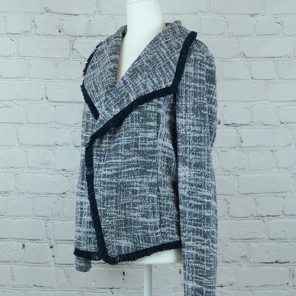 NWT RACHEL ZOE Tweed & Fringe Blazer - Picture 6 of 8